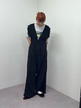 「アイテム（オールインワン・サロペット）」を使った、ayakaさん（レディース・158cm）の夏コーディネート