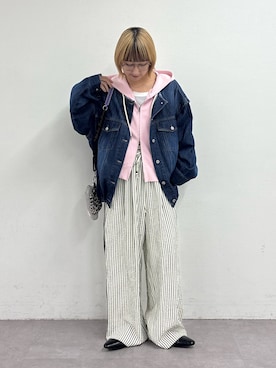 「CIAOPANIC TYPY（チャオパニックティピー）のアイテム（ジャケット/アウター）」を使った、ayakaさん（レディース・158cm）の春コーディネート