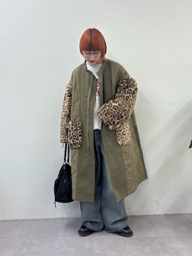 「アイテム（トートバッグ）」を使った、ayakaさん（レディース・158cm）の秋コーディネート