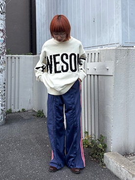 「アイテム（スウェットパンツ）」を使った、ayakaさん（レディース・158cm）の秋コーディネート