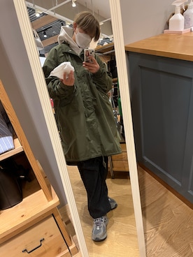 「NEWBALANCE」｜「アイテム（モッズコート）」を使った、kaさん（レディース・166cm）の春コーディネート