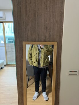 「plain-me（プレインミー）のアイテム（ノーカラージャケット）」を使った、Vince    Hsuさん（メンズ・178cm）の秋コーディネート