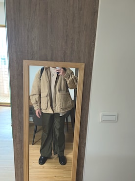 「plain-me（プレインミー）のアイテム（ダウンジャケット/コート）」を使った、Vince    Hsuさん（メンズ・178cm）の秋コーディネート