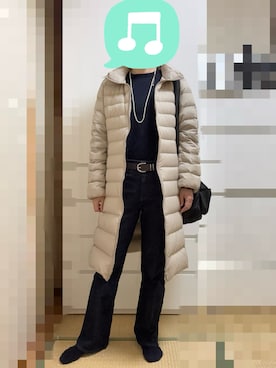 「アイテム（シュシュ）」を使った、むぅたさん（レディース・159cm）の秋コーディネート