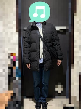 「Honeys（ハニーズ）の快適コートスニーカー（スニーカー、ブラック系）」を使った、むぅたさん（レディース・159cm）の秋コーディネート
