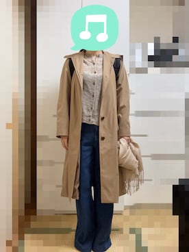 「アイテム（バックパック/リュック）」を使った、むぅたさん（レディース・159cm）の秋コーディネート