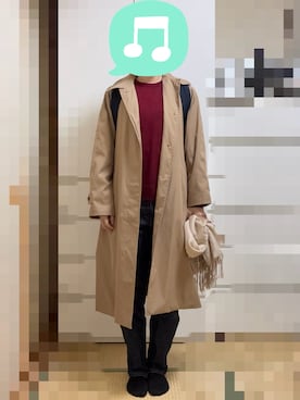 「アイテム（バックパック/リュック）」を使った、むぅたさん（レディース・159cm）の秋コーディネート