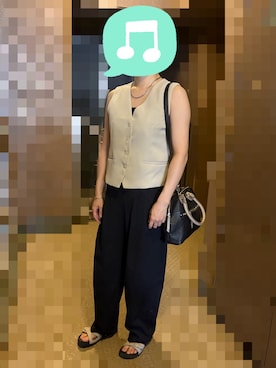 「アイテム（長傘）」を使った、むぅたさん（レディース・159cm）の秋コーディネート