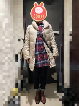 「mitis（ミティス）のアイテム」を使った、むぅたさん（レディース・159cm）の冬コーディネート