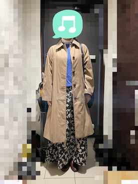 「UNIQLO（ユニクロ）のアイテム（ステンカラーコート）」を使った、むぅたさん（レディース・159cm）の冬コーディネート
