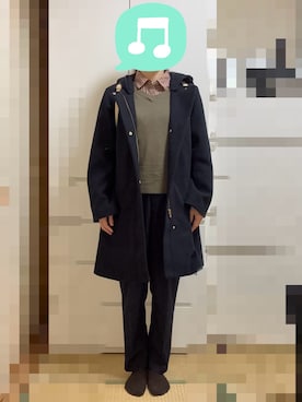 「アイテム（ノーカラーコート）」を使った、むぅたさん（レディース・159cm）の秋コーディネート