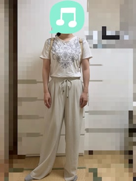 「アイテム（バックパック/リュック）」を使った、むぅたさん（レディース・159cm）の夏コーディネート
