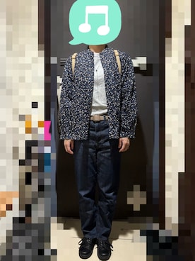 「アイテム（バックパック/リュック）」を使った、むぅたさん（レディース・159cm）の秋コーディネート