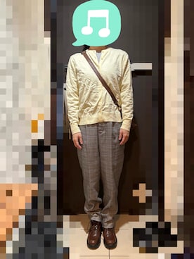 「GU（ジーユー）のアイテム（ブーツ）」を使った、むぅたさん（レディース・159cm）の秋コーディネート