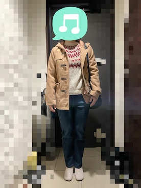 「PAGEBOY（ページボーイ）のアイテム（ダッフルコート）」を使った、むぅたさん（レディース・159cm）の冬コーディネート