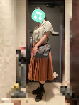 「ancheri（アンシェリ）のアイテム」を使った、むぅたさん（レディース・159cm）の秋コーディネート