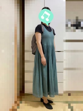 「室内でごめんなさい」｜「アイテム（ワンピース/ドレス）」を使った、むぅたさん（レディース・159cm）の秋コーディネート
