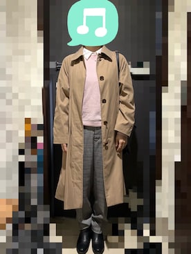 「UNIQLO（ユニクロ）のレーヨンブラウス　Mサイズ（シャツ/ブラウス、ホワイト系）」を使った、むぅたさん（レディース・159cm）の秋コーディネート