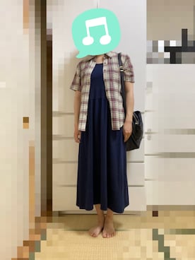 「室内でごめんなさい」｜「アイテム（ワンピース/ドレス）」を使った、むぅたさん（レディース・159cm）の夏コーディネート