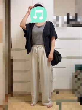 「アイテム（長傘）」を使った、むぅたさん（レディース・159cm）の夏コーディネート
