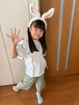 「うさ耳」｜ゆっけさん（キッズ・120cm）の夏コーディネート