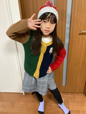 「ゆりポ」｜ゆっけさん（キッズ・122cm）の冬コーディネート