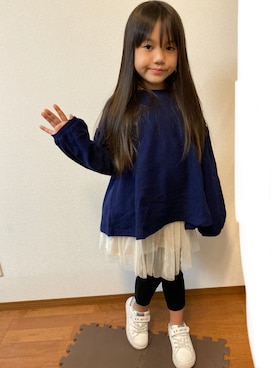 「3can4on（サンカンシオン）のアイテム」を使った、ゆっけさん（キッズ・120cm）の秋コーディネート