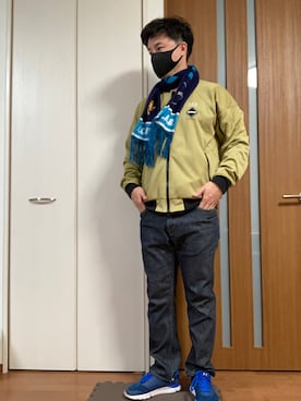 「F.C.Real Bristol（エフシーレアルブリストル）のアイテム（ブルゾン）」を使った、ゆっけさん（メンズ・174cm）の冬コーディネート