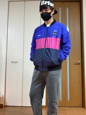 「F.C.Real Bristol（エフシーレアルブリストル）のアイテム（ブルゾン）」を使った、ゆっけさん（メンズ・174cm）の秋コーディネート