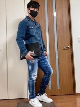 Zara ザラ のデニムジャケットを使ったメンズ人気ファッションコーディネート Wear