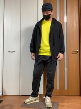 「Lui's（ルイス）のアイテム（パーカー、ブラック系）」を使った、ゆっけさん（キッズ・145cm）の秋コーディネート