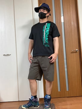 「spredhawkのアイテム（Tシャツ/カットソー、ブラック系）」を使った、ゆっけさん（キッズ・145cm）の夏コーディネート