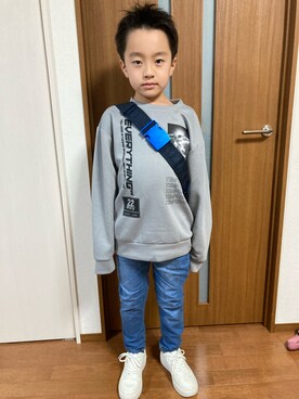 「アイテム（バッグ）」を使った、ゆっけさん（キッズ・133cm）の秋コーディネート