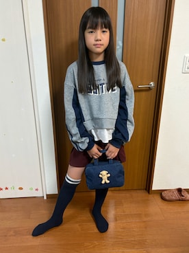 「アイテム（トップス）」を使った、ゆっけさん（キッズ・140cm）の秋コーディネート