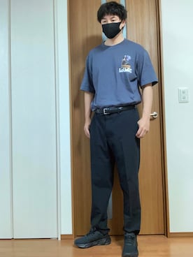 「UNIQLO（ユニクロ）のアイテム（Tシャツ/カットソー、グレー系）」を使った、ゆっけさん（キッズ・145cm）の夏コーディネート