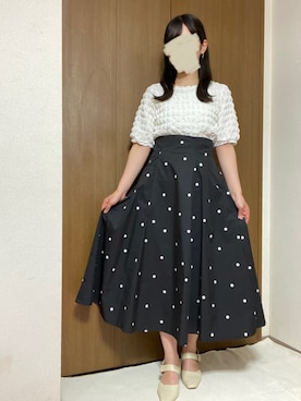 「PROPORTION BODY DRESSING（プロポーションボディドレッシング）のアイテム（スカート）」を使った、rannpu_tさん（レディース・155cm）の夏コーディネート