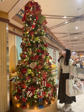 「ディズニー」｜「アイテム（その他アウター）」を使った、rannpu_tさん（レディース・155cm）の秋コーディネート