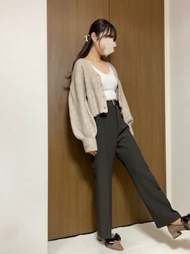 「ヘアアクセ」｜「アイテム（アクセサリー）」を使った、rannpu_tさん（レディース・155cm）の秋コーディネート
