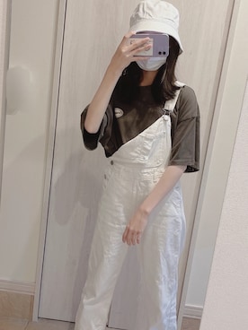 「ピクニック」｜「アイテム（サロペット/オーバーオール）」を使った、ayuriさん（レディース・152cm）の秋コーディネート