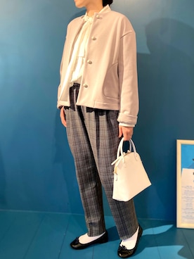 「アイテム（その他アウター、グレー系）」を使った、OKUさん（レディース・156cm）の冬コーディネート