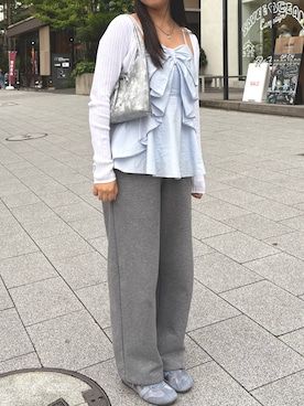「SNIDEL（スナイデル）のアイテム（トップス）」を使った、yさん（レディース・158cm）の夏コーディネート
