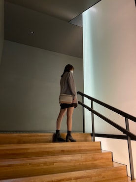 「H&M（エイチ・アンド・エム）のアイテム（ジャケット/アウター、ブラウン系）」を使った、yさん（レディース・158cm）の秋コーディネート
