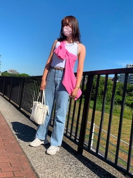 「Abercrombie&Fitch（アバークロンビーアンドフィッチ）のアイテム（タンクトップ）」を使った、tkw727nwさん（レディース・170cm）の夏コーディネート