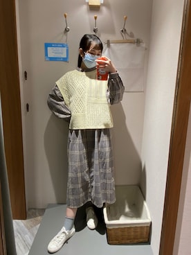 「MUJI」｜「アイテム（ワンピース/ドレス）」を使った、Rika       さん（レディース・160cm）の秋コーディネート