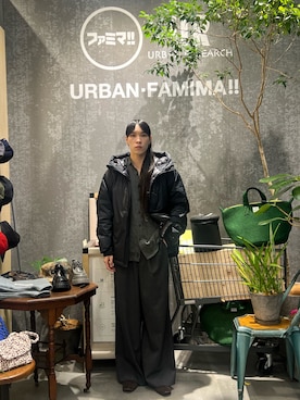 「アイテム（ダウンジャケット/コート）」を使った、小野さん（メンズ・178cm）の秋コーディネート