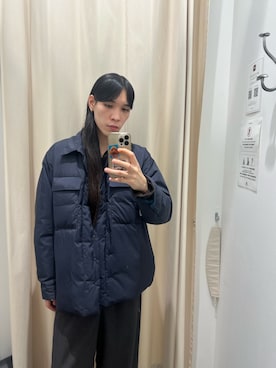 「アイテム（ダウンジャケット/コート）」を使った、小野さん（メンズ・178cm）の秋コーディネート