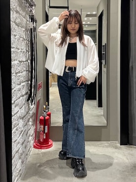 「PAGEBOY（ページボーイ）のアイテム（ジャケット/アウター）」を使った、　Ayuさん（レディース・157cm）の春コーディネート