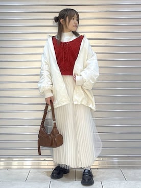 「PAGEBOY（ページボーイ）のモンスターパーカーコート【フード取り外し可能・軽量】（ブルゾン）」を使った、　Ayuさん（レディース・157cm）の秋コーディネート