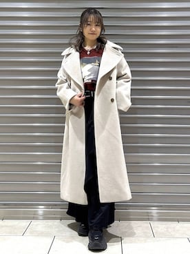 「アイテム（チェスターコート）」を使った、　Ayuさん（レディース・157cm・20代）の冬コーディネート