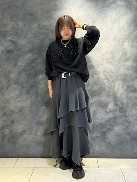 「PAGEBOY（ページボーイ）のハートマンテルネックレス3（ネックレス）」を使った、　Ayuさん（レディース・157cm）の秋コーディネート